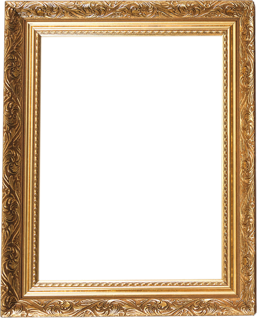 Isolated Gold Vintage Frame on White